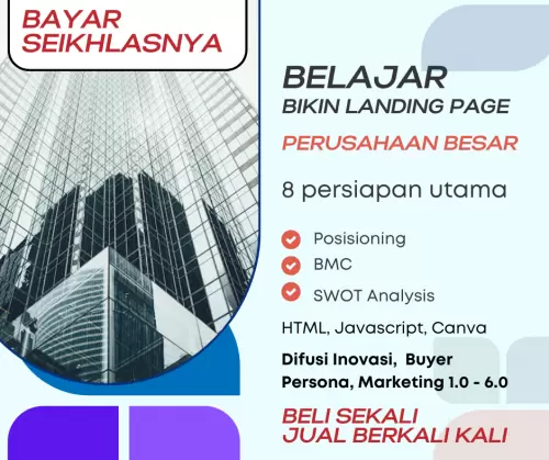 Belajar Membangun Landing Page dan Raih Jutaan Rupiah! Bayar Seikhlasnya, Hasilkan Bisa Puluhan Juta