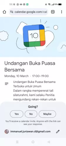 Notifikasi Kalendar Simpel Acara Kalender
